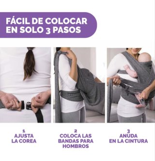 Portabebés Boppy Gris