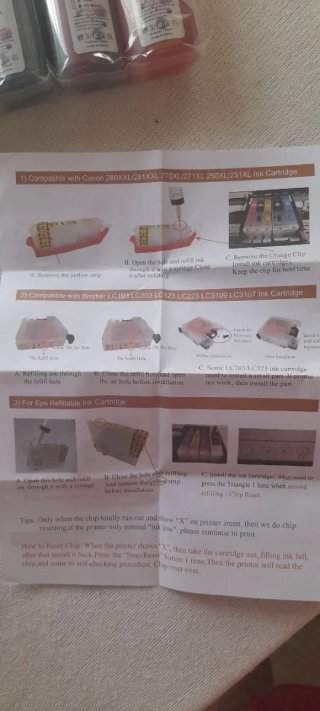 Kit Recarga Tinta F-ink Canon Brother