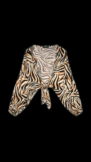 OFERTA Blusa ombliguera Bolero cruzada lazo Animal