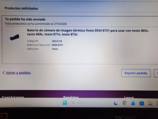 Batería recargable Testo 3400mAh