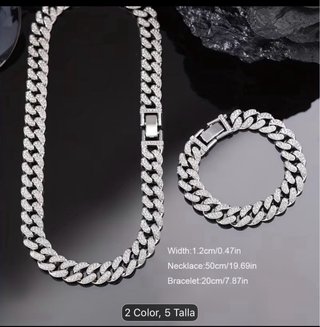 Juego Reloj y Pulsera Hombre Plateado