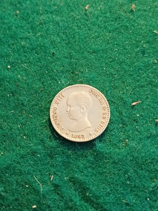 50 céntimos 1892 Plata Rey Constante