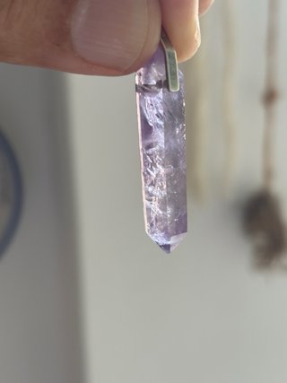 Colgante Amatista Natural Biterminado en plata