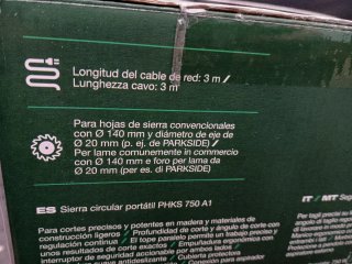 Sierra Circular Parkside PHKS 750 A1