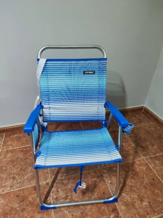 Silla de Playa TuryMar Azul y Blanca