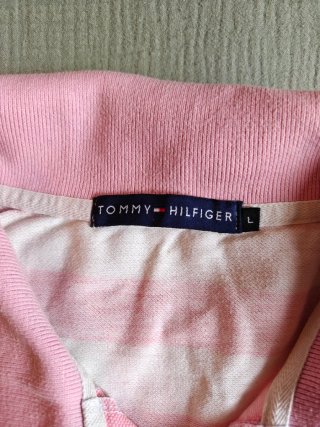 Polo Tommy Hilfiger Rayas Rosa Talla L