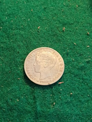 1 Peseta 1900 Plata