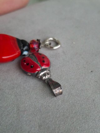 Charm Coccinella argento