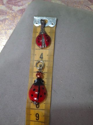 Charm Coccinella argento