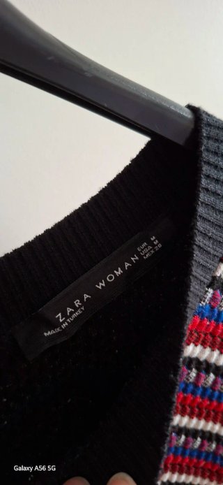 Vestito Zara fantasia zig zag M