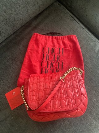 Bolso CH Matelassé Cadena Rojo no envio