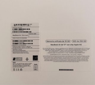 MacBook Air M2 13,6 16GB RAM 256GB SSD