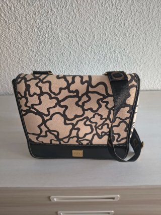 Bolso bandolera Tous beige y negro