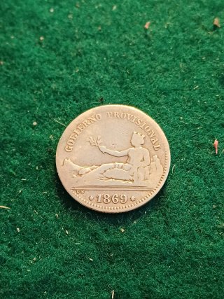 1 Peseta 1869 Plata Gobierno Provisional