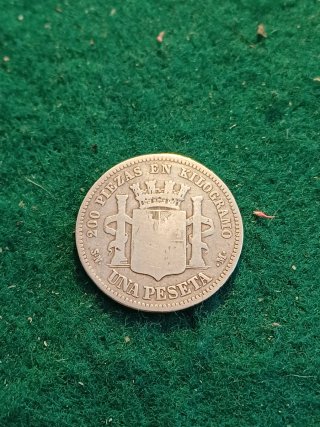 1 Peseta 1869 Plata Gobierno Provisional