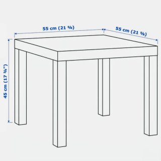 Mesa auxiliar blanca