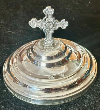 Antica pisside argento e vermeil