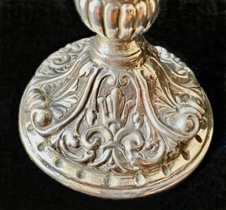 Antica pisside argento e vermeil