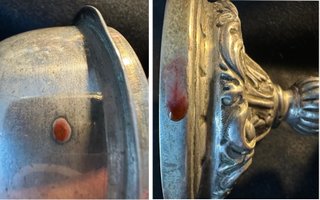 Antica pisside argento e vermeil