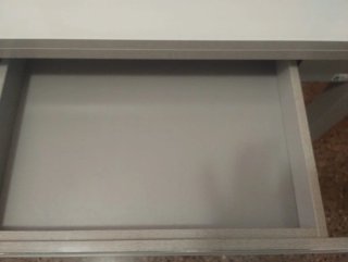 Mesa de cocina cristal blanca Portus.
