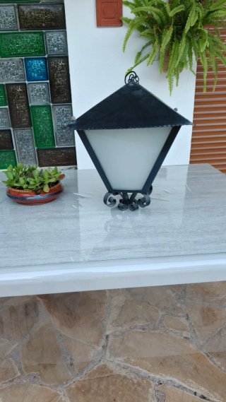 Farol de hierro forjado para colgar