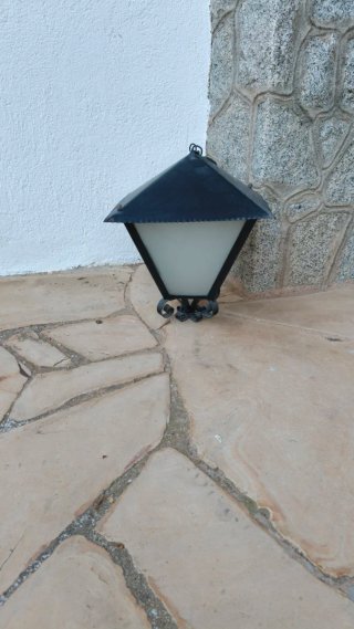 Farol de hierro forjado para colgar