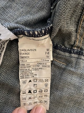 Giacca jeans bambina 7 anni Benetton