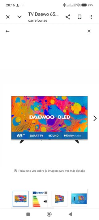 Smart TV Daewoo 65 QLED 4K UHD