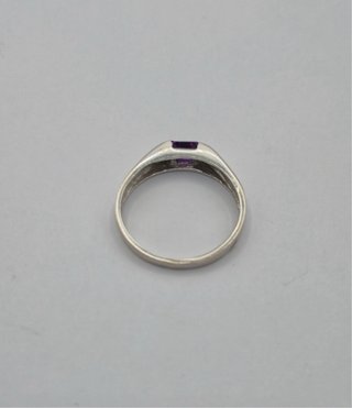 Anillo Oro Blanco 18k con Amatista
