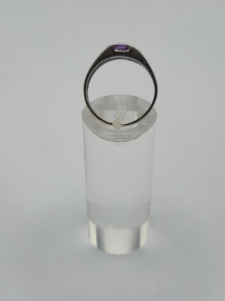 Anillo Oro Blanco 18k con Amatista
