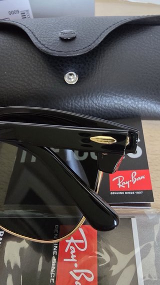 Gafas Ray-Ban RB3016 Clubmaster Negro/Dorado