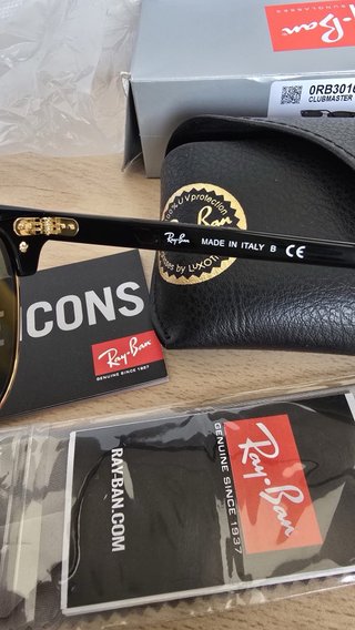 Gafas Ray-Ban RB3016 Clubmaster Negro/Dorado