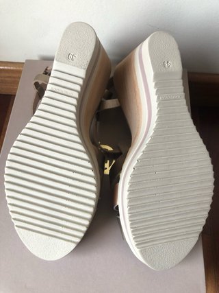 Sandalia cuña FOSCO dorada talla 39