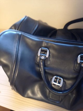 Bolso de piel negro vintage