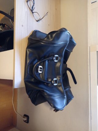 Bolso de piel negro vintage