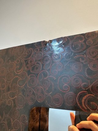 Mueble recibidor estilo colonial+espejo