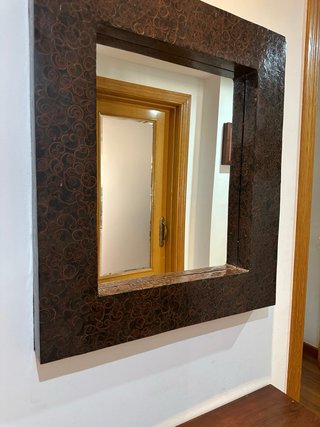 Mueble recibidor estilo colonial+espejo