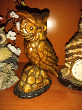 Set di figure decorative di gufi vintage