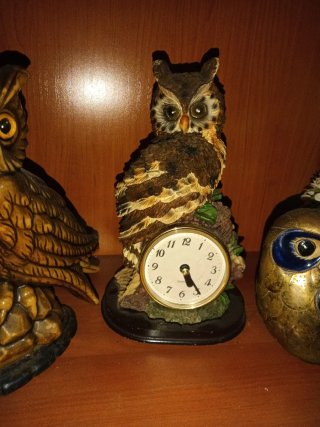 Set di figure decorative di gufi vintage
