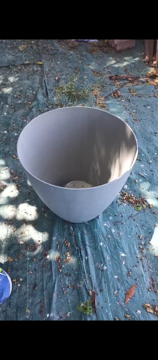 Macetero Gris Plástico Grande