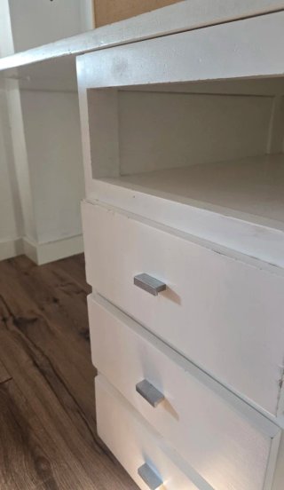 Dos cajoneras de madera maciza blanco
