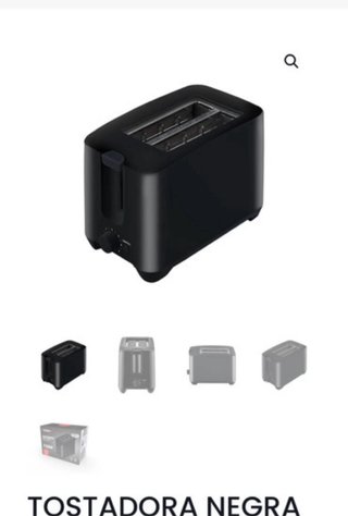 Tostadora Küken Negra Plástico 750W