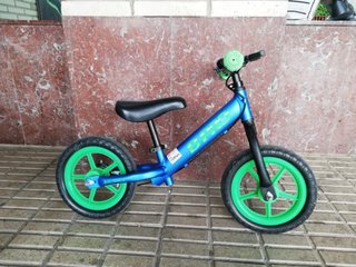 Bicicleta sin pedales Niños 2-4 Años Azul/Verde
