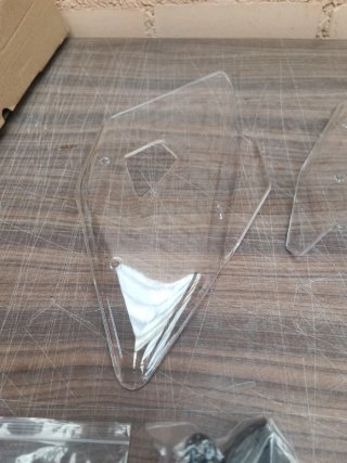 Deflectores viento moto transparentes + soportes