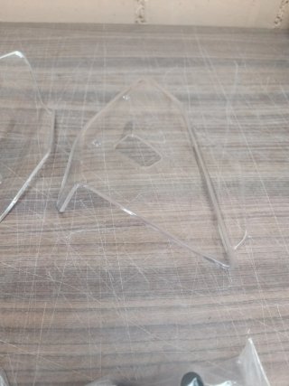 Deflectores viento moto transparentes + soportes