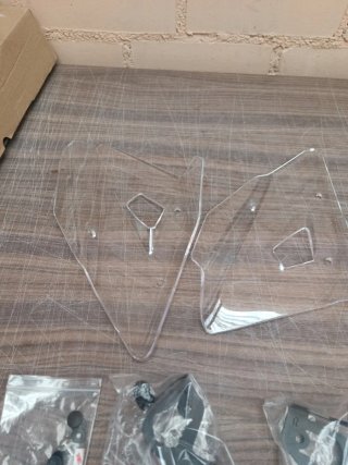 Deflectores viento moto transparentes + soportes