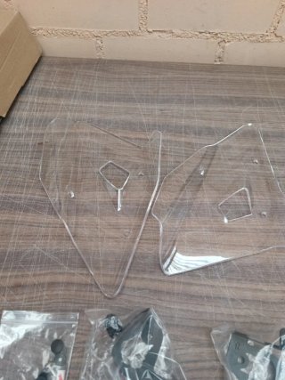 Deflectores viento moto transparentes + soportes