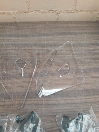Deflectores viento moto transparentes + soportes