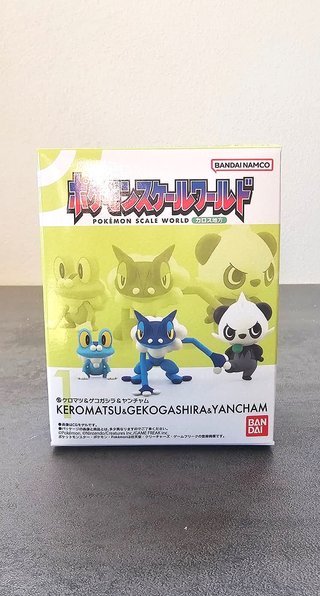 Figuras Pokémon Scale World: Froakie, Frogadier y
