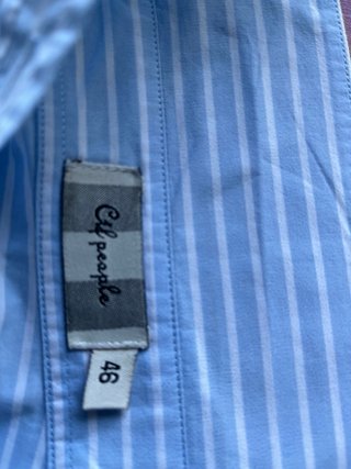Camisa Cortefiel Rayas Azul y Blanco